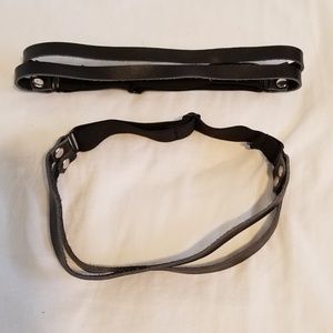 SOLD ~ Double strap pleather garters